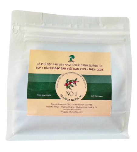 NO1 - Top 1 Cà phê đặc sản Việt Nam - PP chế biến Natural - Rang light